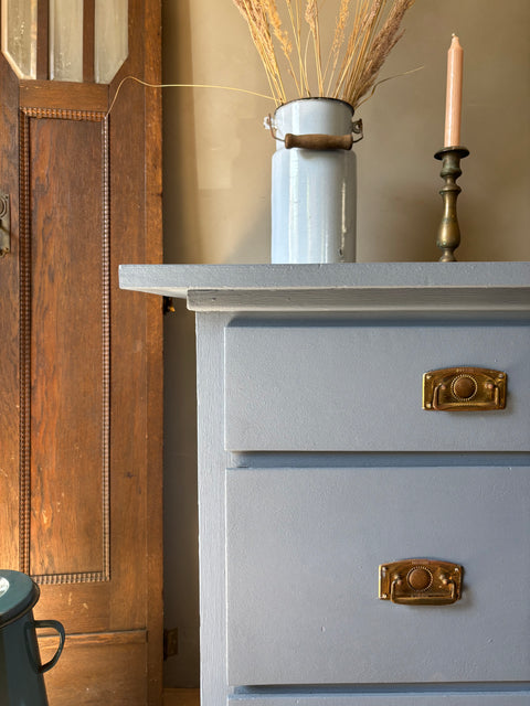 Dänische Kommode | Kreidefarbe Junger Baron (Blau-grau) - Weingärtners Genusshandwerk