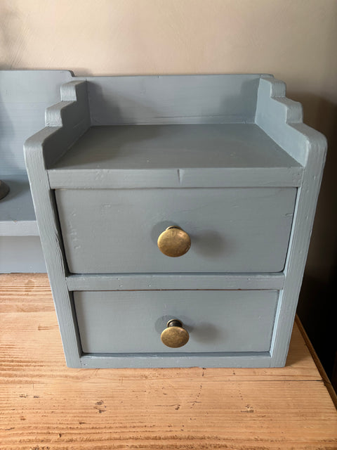 Dänischer Schreibtisch | Kreidefarbe Steel Matt (Blau-grau) - Weingärtners Genusshandwerk