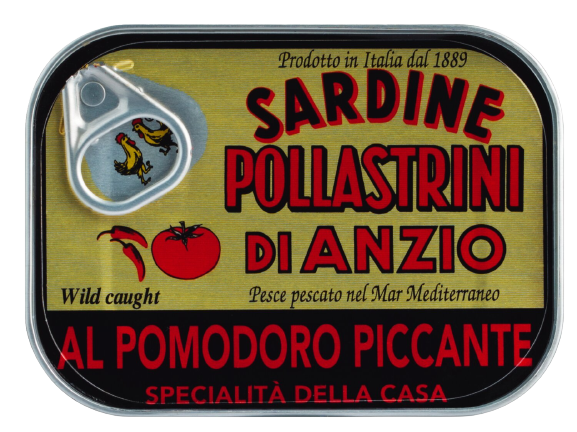 Pollastrini Sardine al pomodori piccanti 100g - wundervino