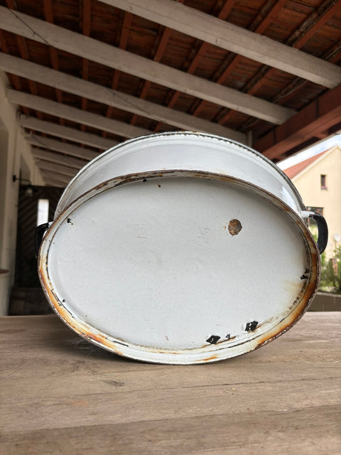 Alte Emaille Wanne Weiß - Weingärtners Genusshandwerk