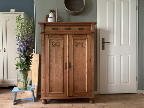 Dänisches antikes Vertiko Kommode Weichholz - Weingärtners Genusshandwerk