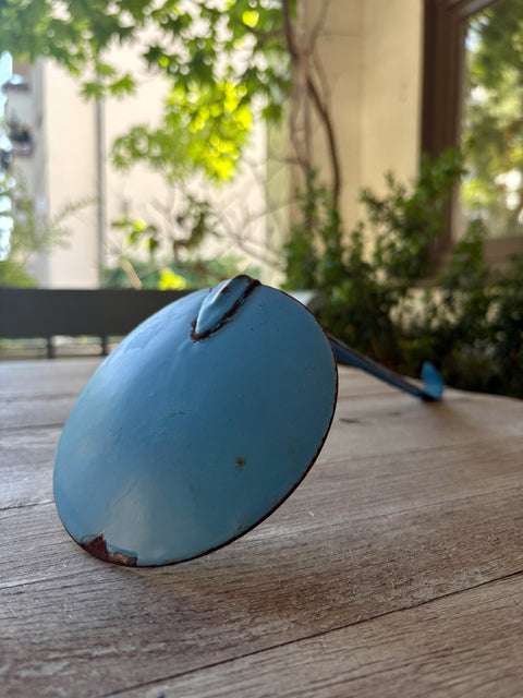 Vintage Emaille Schöpfkelle hellblau