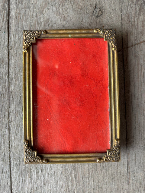 Vintage Bilderrahmen aus Dänemark (rot) (10 cm x 7,5 cm)