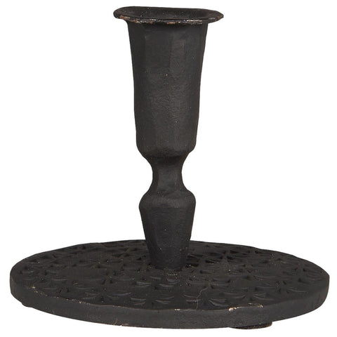 Ib Laursen Kerzenhalter für 1,3 cm Kerze mit Blockmuster handgefertigt - Weingärtners Genusshandwerk