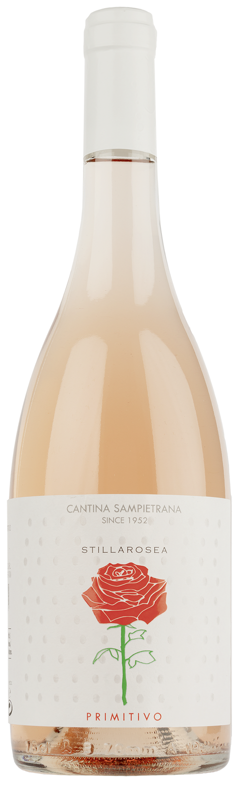 Weinflasche Cantina Sampietrana Stillarosea Primitivo Rosato, Roséwein aus Apulien