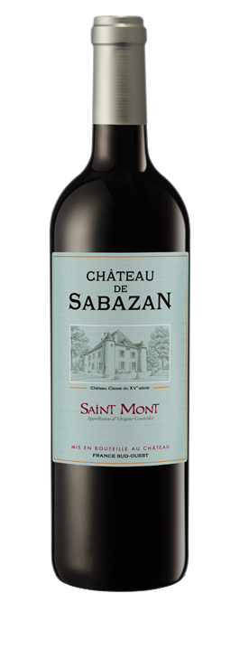 Weinflasche Château de Sabazan Saint Mont, Rotwein aus Saint Mont