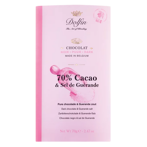 Dolfin Schokolade 70% Zartbitterschokolade mit Fleur de Sel 70g