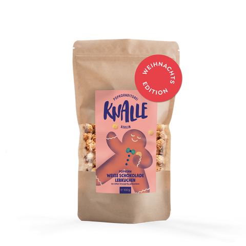 Knalle Weiße Schokolade Lebkuchen Popcorn - Saisonal limitiert 100g