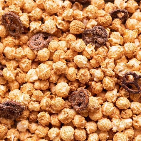 Knalle Weiße Schokolade Salzbrezel Popcorn 100g, Ansicht 2