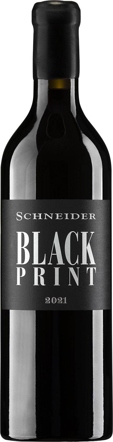 Weinflasche Markus Schneider Black Print, Rotwein aus der Pfalz