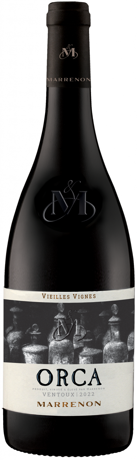 Weinflasche Marrenon ORCA Ventoux, Rotwein aus Frankreich