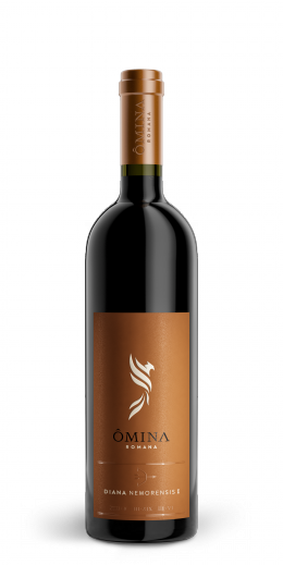 Weinflasche Ômina Romana Diana Nemorensis I, Rotwein aus Latium