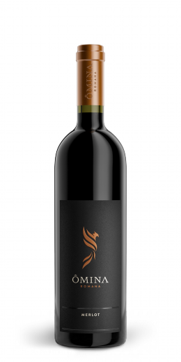 Weinflasche Ômina Romana Merlot, Rotwein aus Latium