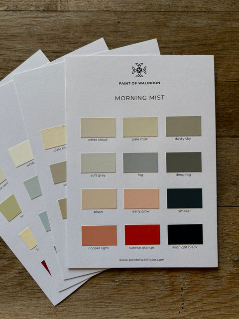 Farbfläche Paint of Walinoon Kreidefarben Farbkartenset von Paint of Walinoon