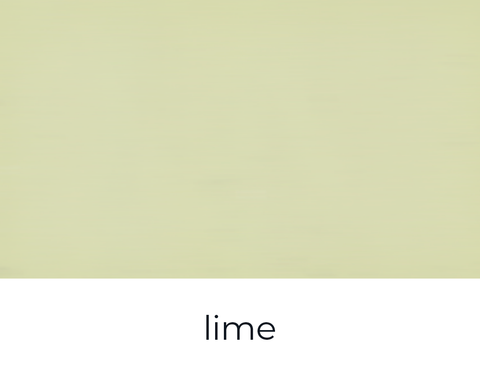 Kreidefarbe von Paint of Walinoon in Lime, Nahaufnahme der lebendigen, grünen Wandfarbe auf einer Oberfläche