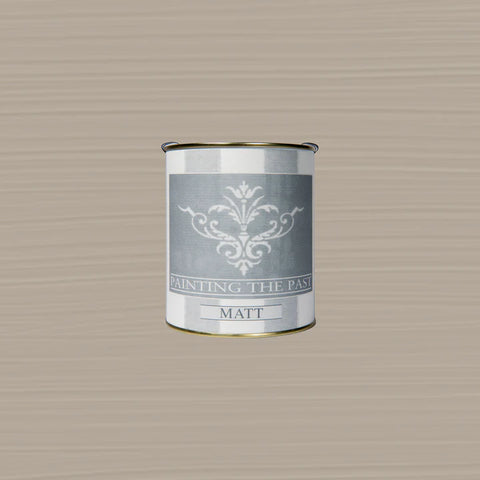 Mattierte Kreidefarbe in Taupe von Painting The Past, zeigt eine stilvolle Wandfarbe mit cremigem, samtigem Finish.