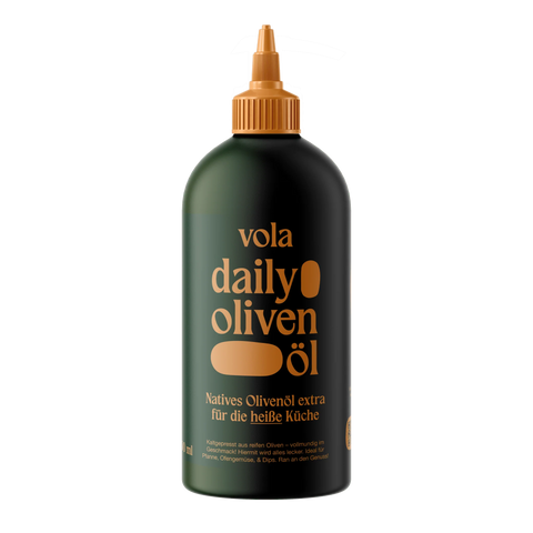 Vola Daily Olivenöl, natives extra Olivenöl für kalte Küche, 500 ml, mildes Speiseöl in Flasche.
