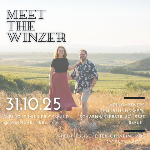 Winzerdinner mit Weingut Müller-Oswald & 4 Gängen am 31.10.2025