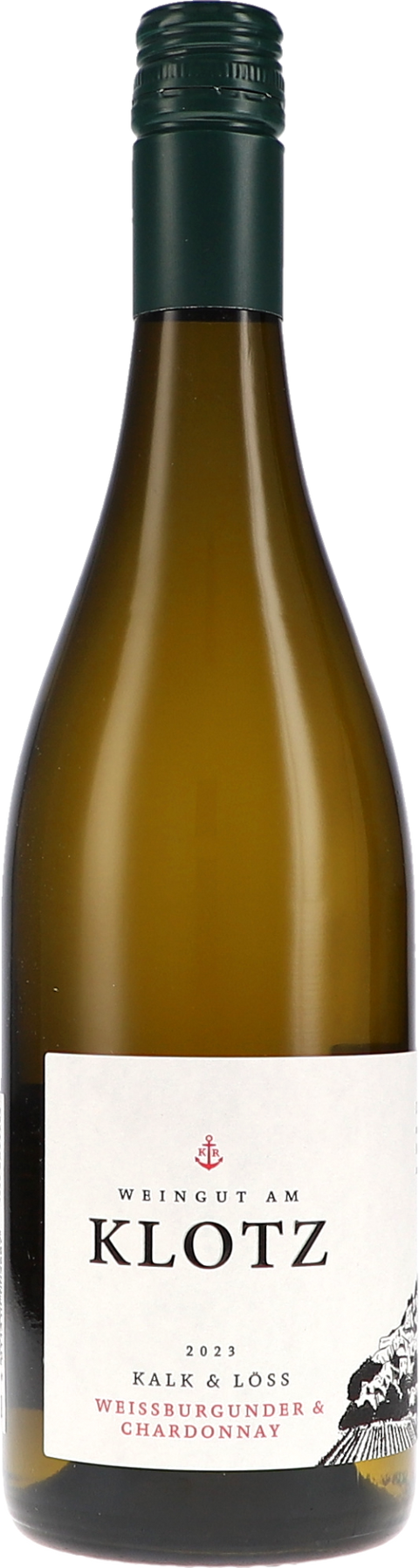 Weinflasche Weingut am Klotz Weissburgunder & Chardonnay Kalk und Löss, Weißwein aus Baden