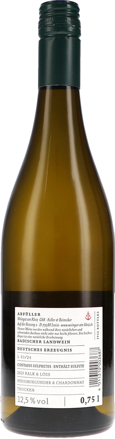 Etikett Weingut am Klotz Weissburgunder & Chardonnay Kalk und Löss, Weißwein