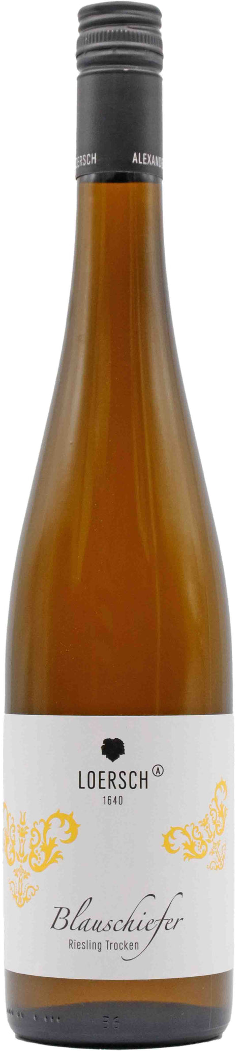 Weinflasche Loersch Blauschiefer Riesling Trocken, Weißwein von der Mosel