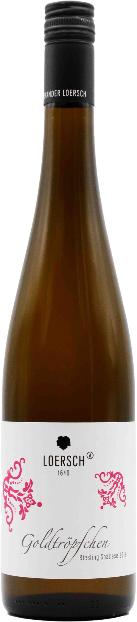 Weinflasche Loersch Piesporter Goldtröpfchen Riesling Kabinett, Weißwein von der Mosel