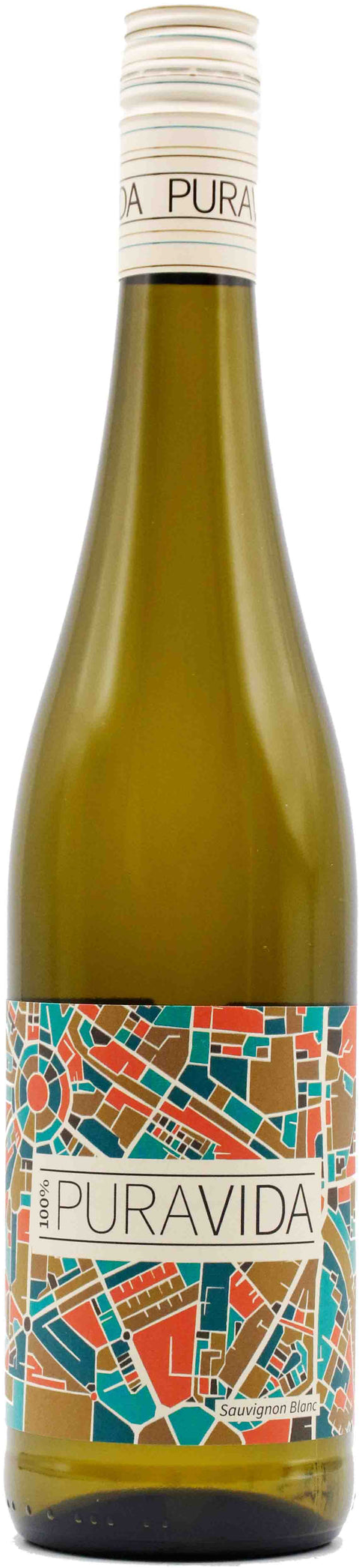 Pura Vida Sauvignon Blanc 2025 BIO Weißwein vom Weingut Müller-Oswald, halb- trocken, im Weinglas auf einer Weinreise.