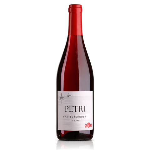 Weinflasche Petri Spätburgunder trocken, Rotwein aus der Pfalz