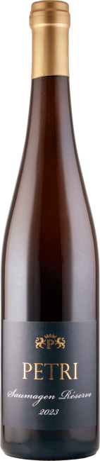 Weinflasche Petri Riesling Kallstadter Saumagen Réserve trocken, Weißwein aus der Pfalz