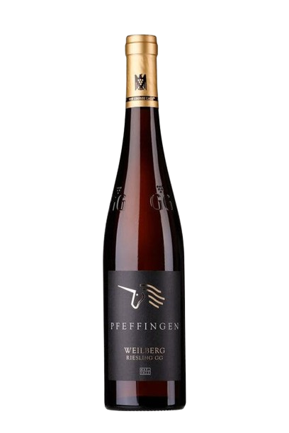 Weinflasche Pfeffingen Ungstein Weilberg Riesling Großes Gewächs, Weißwein aus der Pfalz