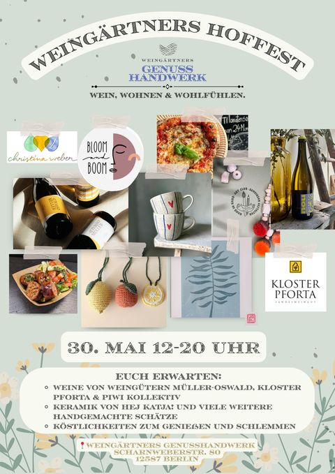 Hoffest 2026 in Berlin: Kreativ- und Genussmarkt zum Frühsommer am 30. Mai