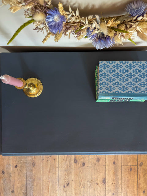 Kleine Vintage Kommode | Kreidefarbe Smoke (dunkelblau/grau)