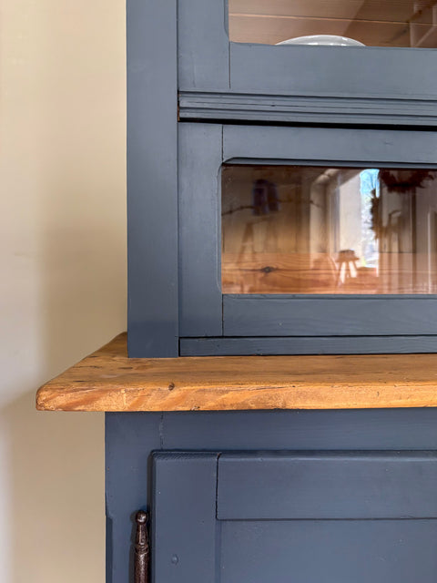 Antikes Vintage Küchenbuffet | Smoke Kreidefarbe | 195 cm