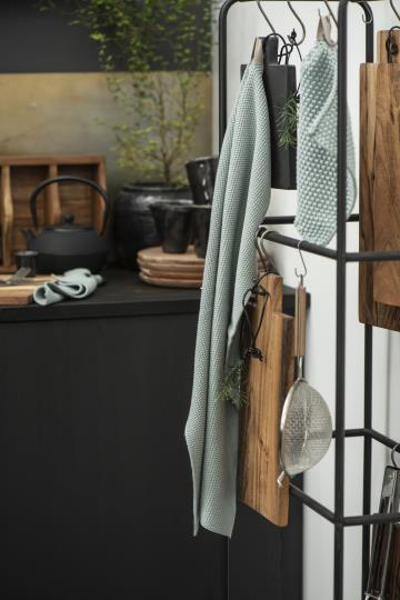 Ib Laursen Handtuch Mynte®-Serie staubig grün gestrickt
