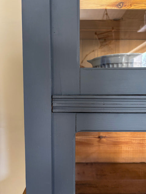 Antikes Vintage Küchenbuffet | Smoke Kreidefarbe | 195 cm