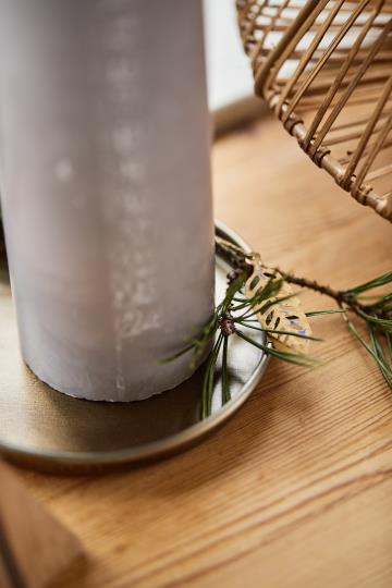 Ib Laursen Kerzentablett mit Kante Ø: 10,8cm - Weingärtners Genusshandwerk