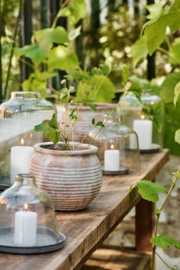 Ib Laursen Glasglocke Mila mit kleiner Öffnung oben (mundgeblasen) (H: 13,5 Ø: 13,5cm) - Weingärtners Genusshandwerk