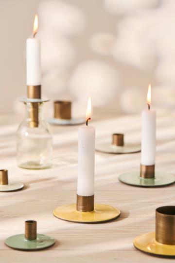 Ib Laursen Kerzenhalter für 2,2 cm Kerze Zweifarbig - Weingärtners Genusshandwerk