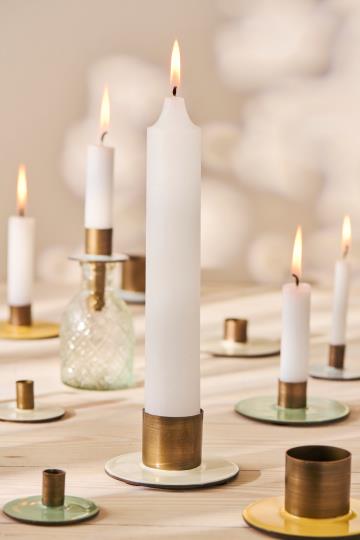 Ib Laursen Kerzenhalter für 3,8 cm Kerze Zweifarbig - Weingärtners Genusshandwerk