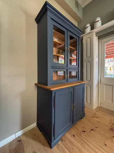 Antikes Vintage Küchenbuffet | Smoke Kreidefarbe | 195 cm