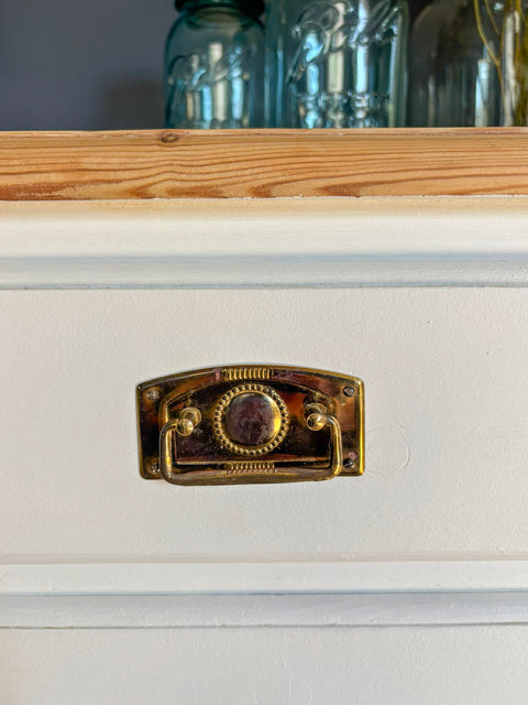 Vintage Weichholz Kommode | Kreidefarbe White Lily (weiß)