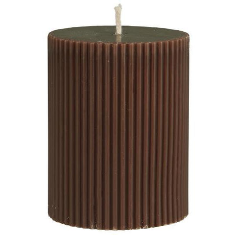 Ib Laursen Stumpenkerze geriffelt Ø:6,8 H:9