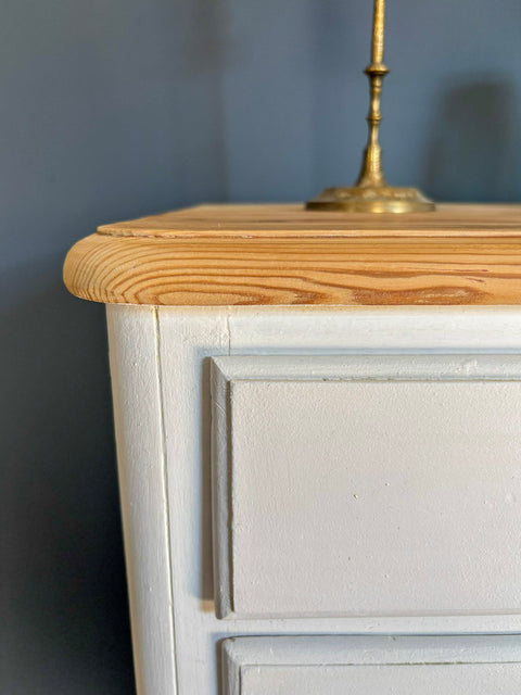 Vintage Weichholz Kommode | Kreidefarbe White Lily (weiß)