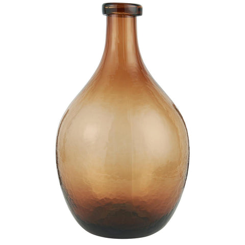 Ib Laursen Glasballon braunes Glas H: 45 Ø: 24 mundgeblasen