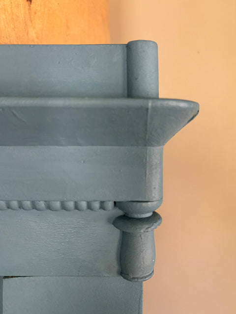 Eintüriger Vintage Kleiderschrank/Blender | Kreidefarbe Cloudy Blue (blau)