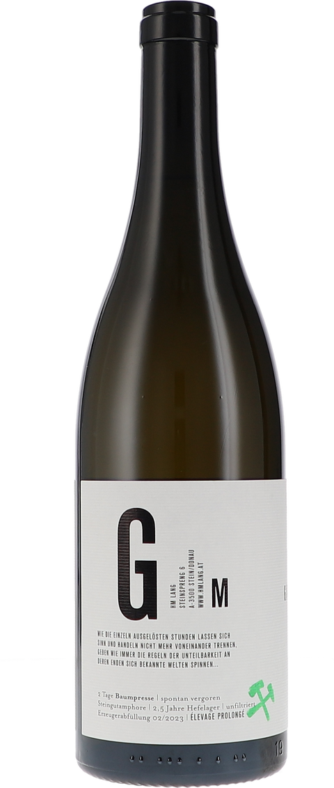 HM Lang "Grüner Veltliner Riede Steiner Schreck ""Kalt und Klar"" unfiltriert" 2020 BIO Rücketikett