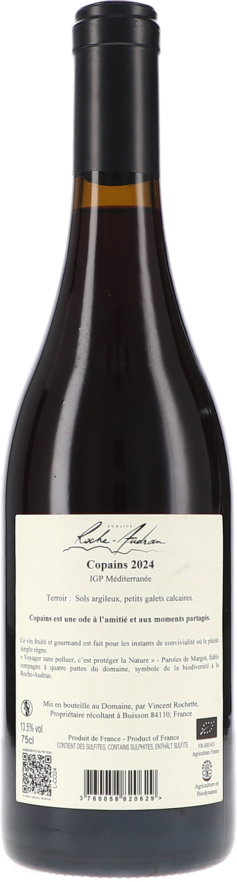 Roche-Audran Copains IGP Méditerranée 2024 BIO