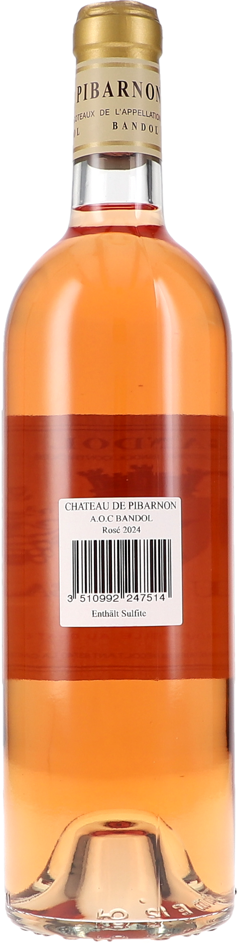 Château de Pibarnon Château de Pibarnon Rosé AOC 2024 BIO Rücketikett