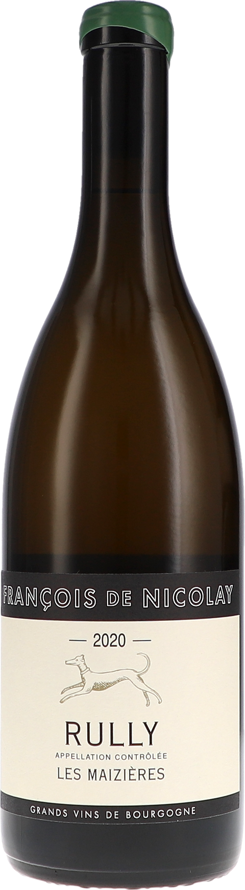 François de Nicolay Rully "Les Maizières" blanc, Sans Sulfites Ajouté AC 2020 BIO