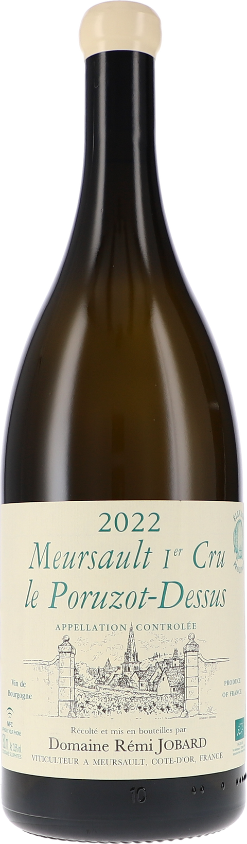 Rémi Jobard Meursault 1er Cru Le Poruzot-Dessus Élevage Prolongé AOC 2022 1,5L BIO